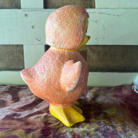 Vintage Holland Mold Company Quirky Tangerine Texture Duck Statue Figurine HOMCO - Picture 6 of 10